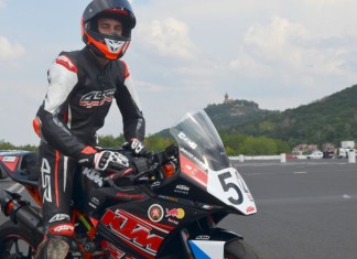 V Mostě trénoval na srpnový závod IDM motocyklový závodník David Kubáň