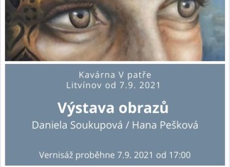 V litvínovské kavárně V patře dnes proběhne vernisáž obrazů Daniely Soukupové a Hany Peškové