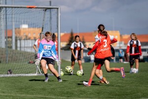 Holky, hokej, fotbal Most, zdroj Kaufland2