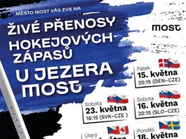 Hokejové úterý 26. května ČESKO– KANADA od 20.15 hodin najezeře Most