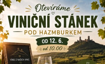 Vinařství Johann W otevírá stánek pod Házmburkem