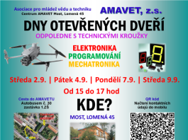 Centrum AMAVET otevírá technické kroužky a zve na den otevřených dveří